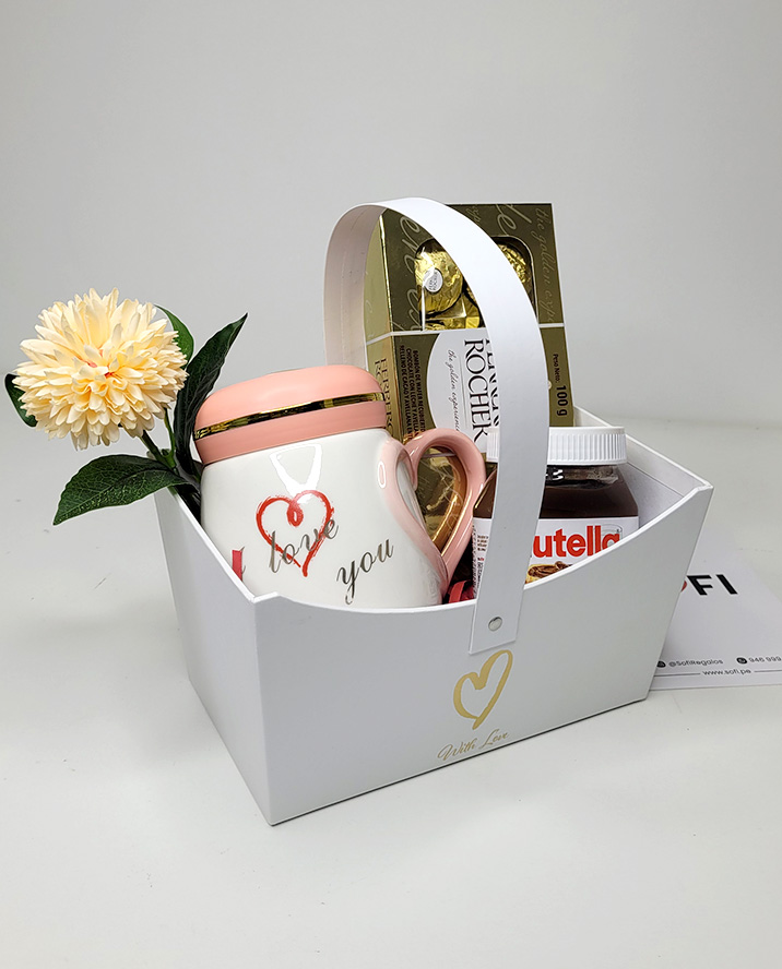 Caja de regalo de San Valentín, caja de regalo para mujer, cesta de regalo,  set de